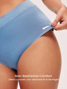 LUVLETTE paquete de 3 bragas de algodón de cintura alta para mujer - Colores pastel - Multicolor - Ver 6