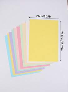 A4 尺寸 230gsm 彩色硬卡纸适合儿童 DIY 手工制作、折纸、绘画、贺卡、办公室打印返校 - 彩色 - 查看 2