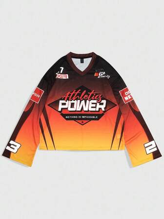 Street Life Camiseta deportiva de manga larga y corte holgado para hombre