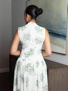 Melissa Matos 女士优雅通勤连衣裙 - 綠色 - 查看 2