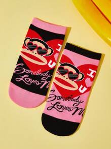 Paul Frank X SHEIN 女士短袜 - 彩色 - 查看 8