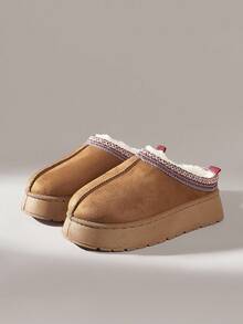 Solecia 女士雪地靴，适合秋冬季日常穿着 - 棕色 - 查看 3