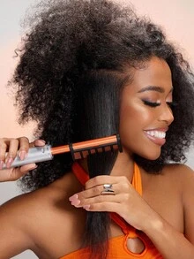 SHEGLAM HAIR Anti-Burn Hot Comb,Heating Hair Straightener Comb,Hot Pressing Brush,5 Temp Settings,30s Quick Heating,60 Min Auto Shutdown,LCD Display,Innovative Anti-Scald Shield,Provides Gloss With Less Frizz 
For Lace Front Wigs Human Hair - EU Plug
