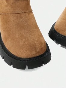 Styleloop 过膝编织靴，适合度假、波西米亚风、西部风、音乐节、万圣节、圣诞派对装 - 棕色 - 查看 4