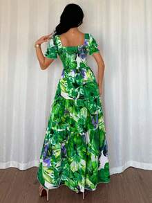 Rafferiza 女士优雅刺绣印花长裙 - 彩色 - 查看 3