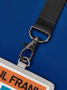 Paul Frank X SHEIN 1pc PU Leather Cartoon Character Pattern Card Holder With Lanyard, Fits 1-2 Cards, Transparent Window, Suitable For Men, Women, Students, Monkeys, Fashionable And - Multicolor - View 8