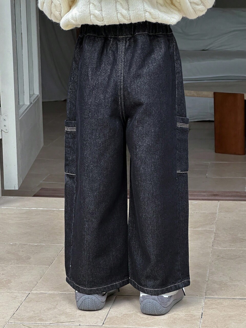 Young Girls Casual Loose Wide-Leg Versatile Jeans Baggy Jeans