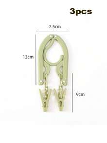 SHEIN Portable Folding Clothes Hanger - Easy To Store, New Material, No Old Materials Added, Multi-Color Clips To Meet Different Drying Needs, Non-Slip Design, Shoulder Support, Can Be Enlarged And Reduced, A Must-Have For Travel, Saves Wardrobe Space!(The Product May Have Slight Color Changes Due To Batch Problems, But The Quality Remains Unchanged And Does Not Affect The Appearance And Use)