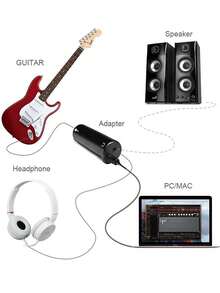 Guitar Interface I-Rig Converter Replacement Guitar For Phone Guitar Audio Interface Guitar Tuner Guitar Line I-Rig Converter Guitar Accessories - Black - View 3