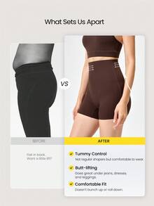 GLOWMODE 1 条装 收腹核心支撑吸汗超高腰塑身短裤 日常休闲装 - 肉桂靈感 - 查看 3