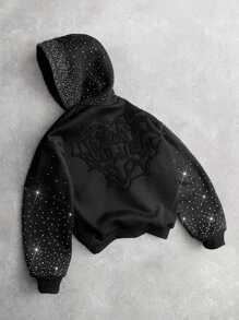 PAVTROS PAVTROS Manfinity Streetrush Men's Street-Style Popular INS Matching,Men's Street-Style Popular INS Matching Brooklyn Embroidered Hoodie, Suitable For Outdoor Music Festivals, Nightclubs, Bars, Boyfriend/Husband Gift, Anniversary Gift, Black,Streetwear,Tracksuit,Warm Winter Outfits, Christmas Outfits