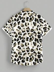 Manfinity LEGND Áo sơ mi nam in họa tiết động vật họa tiết da báo trưởng thành thường ngày thời trang - Nhiều màu - Xem 5