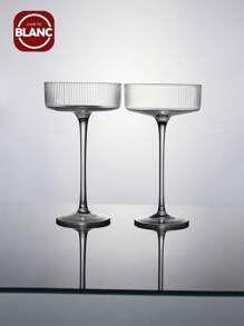 Madebyblanc 1PC/2PCS/4PCS Artisanal Hand-Blown Textured Glassware - 10oz Ribbed Martini Cocktail Glasses & Dessert Cups, Multi-Purpose Ice Cream Bowls For Home Bar, Party, Wedding & Restaurant Supplies