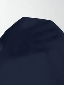 Selianne 女式纯色低胸无袖金属环装饰修身连衣裙，夏季 - 藏蓝色 - 查看 7