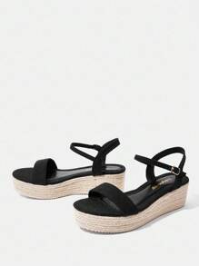 Styleloop Women's Thick Sole Wedge Heel Casual Sandals