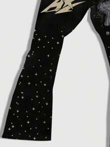 ROMWE MEN Street Life Teen Boy Elastic Waist Drawstring Slightly Flared Casual Versatile Fashion Design Sweatpants Fall Winter