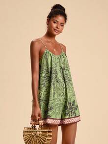 Travachic 女士度假印花宽松连体裤 - 彩色 - 查看 4