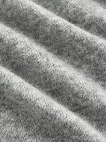 Skyraze 女士长袖单排扣开衫和 A 字裙套装，灰色 - 灰色 - 查看 9