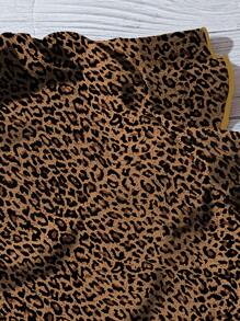 EMERY ROSE 大码女装日常休闲度假粉色V领小飞袖度假风豹纹宽松衬衫，女士夏装，女士度假服装，女士夏装，女士外出上衣，可爱夏季上衣，女士夏装 - 棕色 - 查看 6