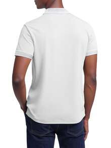 Hugo Boss Áo thun nam cổ bẻ tay ngắn thường ngày đa năng - 100 Trắng - Xem 2