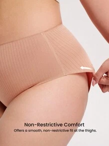 LUVLETTE Bộ 3 quần lót nữ cạp cao bằng cotton Plus - Màu pastel - Nhiều màu - Xem 5