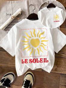 DrmWander 女式休闲图案 T 恤，街头风格，全白配红色点缀，短袖，可爱夏季上衣，度假氛围