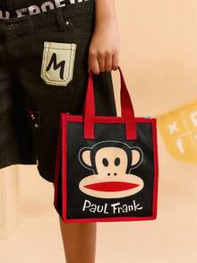 Paul Frank X SHEIN 1pc Cartoon Monkey Printed Insulated Lunch Bag, Keeps Food Warm Or Cold, Large Capacity Picnic Bag Fits Lunch Box & Drink, Suitable For Picnic, Camping, Travel, Home Use, Family, Student - Multicolor - View 4