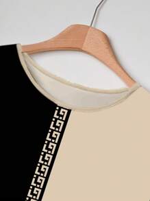 EMERY ROSE 女士休闲几何图案修身两件套，适合春夏穿着，休闲百搭 - 彩色 - 查看 5