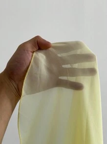 Elenzga Halloween Plus Size Women's New Long Sleeve Fitted Pleated Dress, Romantic & Elegant Fall Cloth For Women - Yellow - View 8