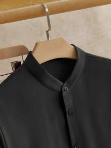 Manfinity NXTstreet 2件套男士休闲立领梭织衬衫和裤子套装