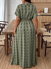 EMERY ROSE Plus Size Geometric Print Dress, Random Print - Multicolor - View 2