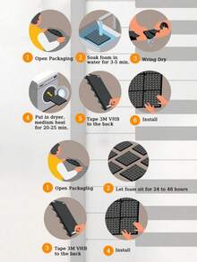 TOUO 6-24 片大号方形斜边吸音泡沫板 12 英寸 x 12 英寸 x 2 英寸/12 英寸 x 12 英寸 x 1.18 英寸，高密度隔音墙板，8 种颜色，工作室和卧室隔音处理，隔音家居配件