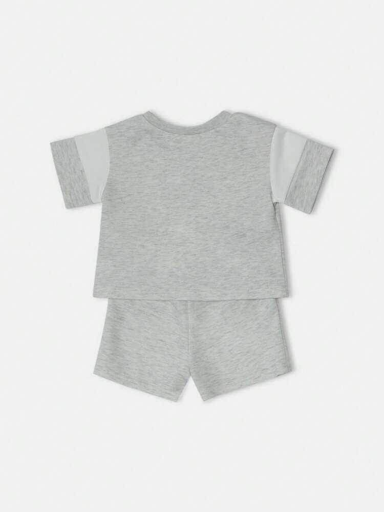 Tennis Club Logo Set With Elastic Waist Shorts