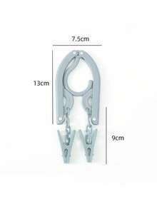 SHEIN Portable Folding Clothes Hanger - Easy To Store, New Material, No Old Materials Added, Multi-Color Clips To Meet Different Drying Needs, Non-Slip Design, Shoulder Support, Can Be Enlarged And Reduced, A Must-Have For Travel, Saves Wardrobe Space!(The Product May Have Slight Color Changes Due To Batch Problems, But The Quality Remains Unchanged And Does Not Affect The Appearance And Use)
