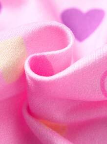 Paul Frank X SHEIN Baby Girl Cute Cartoon Pattern Round Neck Detachable Bib Long Sleeve Knit Comfortable Soft Jumpsuit - Multicolor - View 7