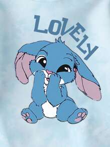 Girls' Casual Cute Cartoon Blue Rabbit Pattern Printed Pullover Sweatshirt Cute Hoodies For Girls Tween Girl Clothes Hoodie Cute Hoodies For Tweens Girls Hoodies Bunny Hoodies For Girls Fall Winter