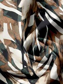 EMERY ROSE 大码女士休闲花卉印花衬衫，简约风格，适合夏季 - 彩色 - 查看 4