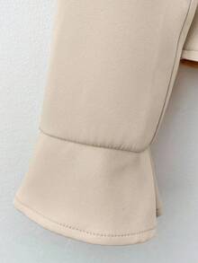 Franclia Fashionable, Versatile, Casual, And Elegant Autumn Women's Clothing. Unique And Sophisticated, With A Large Round Neck, Long Sleeves, A Waist-Hugging Metal Buckle, And A Fabric Belt. Women's Tops For Back-To-School Season. Fall Women's Clothing For Women's Teachers. Business Casual Women's Tops For Going Out. Fall Women's Back-To-School Clothing. - Apricot - View 4