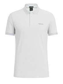 Hugo Boss Áo thun nam cổ bẻ tay ngắn thường ngày đa năng - 100 Trắng - Xem 4