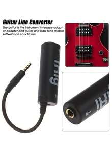 Guitar Interface I-Rig Converter Replacement Guitar For Phone Guitar Audio Interface Guitar Tuner Guitar Line I-Rig Converter Guitar Accessories - Black - View 2
