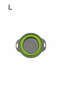 SHEIN 1/2pcs Collapsible Silicone Colander Set, Space-Saving Strainer With Handle, Folding Drain Basket For Fruits, Vegetables, Pasta – Green Kitchen Tool For Easy Storage,Kitchen Strainer Set With Fine Mesh, Essential Kitchen Tools & Kitchen Accessories, A Must-Have Kitchen Tools Gift For Home Chefs, Space-Saving Storage For Kitchen Organizers,Christmas Kitchen Gifts Idea - Green - View 9