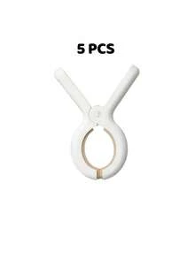 SHEIN 5pcs Heavy Duty Plastic Beach Towel Clips - Large Windproof Clothes Pegs For Washing Line, Pool Lounger, Chair & Blankets Secure - Jumbo Size For Drying, Hanging Rack, Random Color - Multicolor - View 13