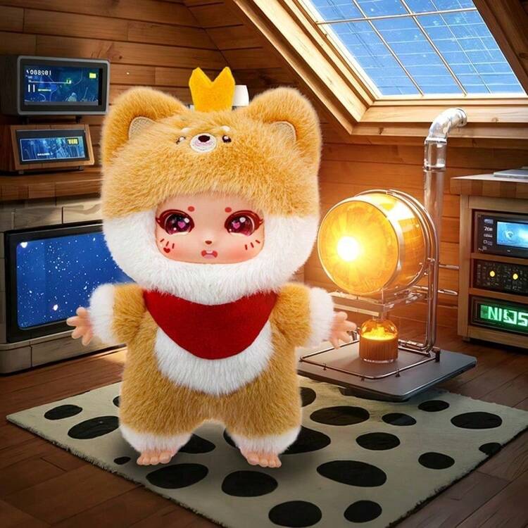 POKOJA LAND Ultra Soft Animal Plush Vinyl Figures - Adorable 5" Collectible Doll Set (Dog, Panda, Sloth), Cute Squishy Stuffed Toys For Kids & Adults, Kawaii Desk Decor & Stress Relief Gifts - Multicolor - View 8