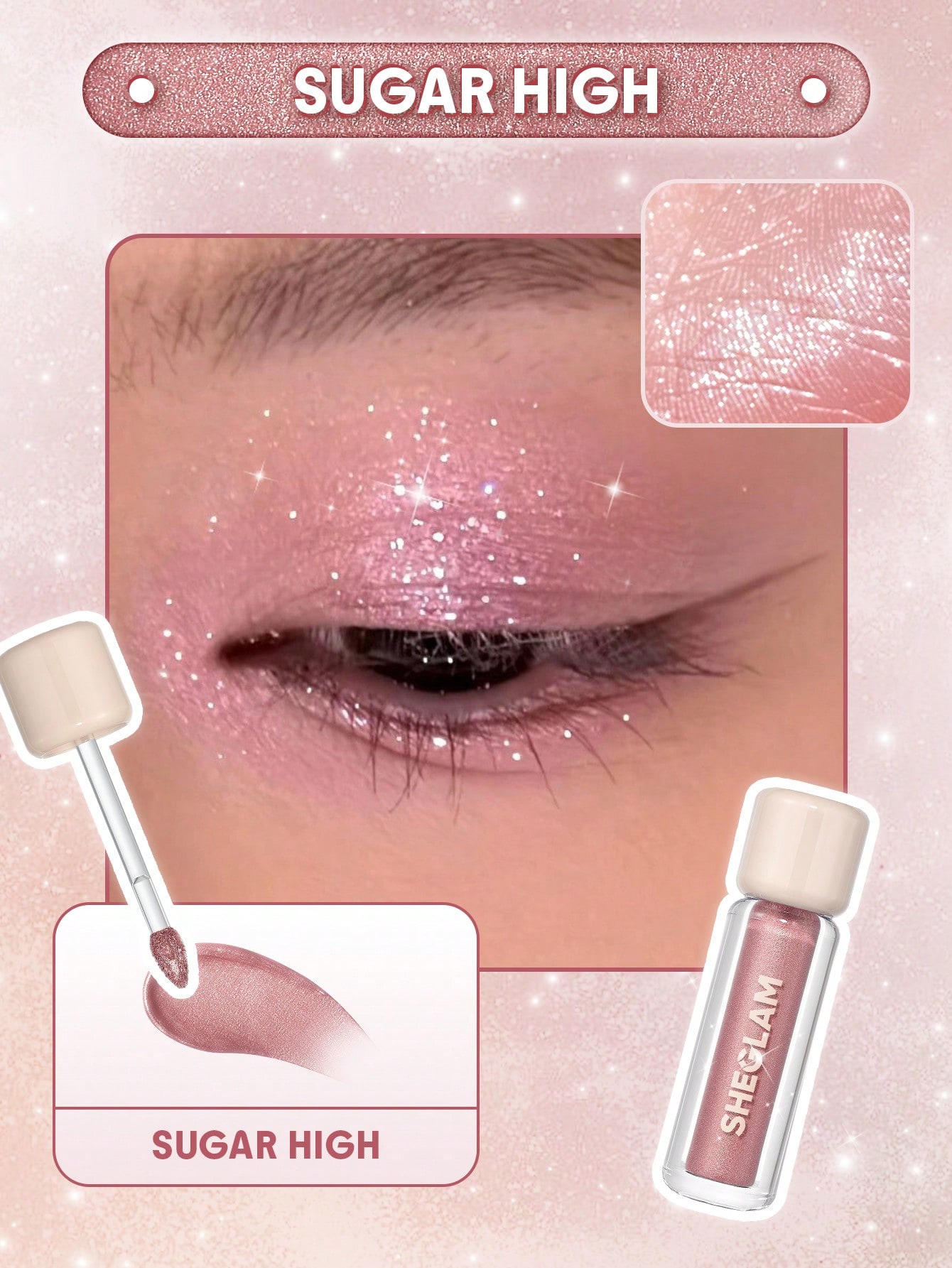 SHEGLAM Airglow صبغة العين-Sugar High علامة تجارية...