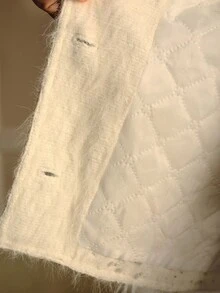 MOTF PREMIUM ÁO KHOÁC CẮT CỜ SEQUIN TƯƠNG PHẢN - trắng - Xem 10