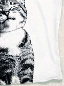 Attitoon 女士休闲性感吊带背心可爱猫咪印花紧身吊带背心，适合夏季、Y2K、街头风格