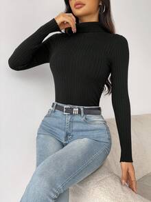 EURMUSE Áo len dệt kim cổ lọ 3 chiếc - Nhiều màu - Xem 7