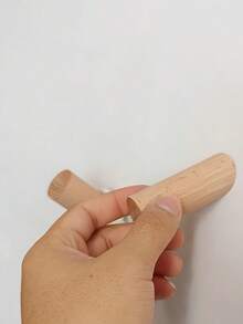 2 件/4 件实木衣帽钩，山毛榉木斜钩，壁钩，创意客厅、卧室、门后、木质玄关衣架、钥匙钩 - 杏色 - 查看 7