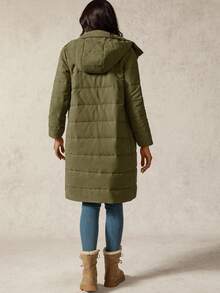 Boho Mama Maternity Solid Color Minimalist Everyday Multifunctional Long Sleeve 3-In-1 Jacket - Green - View 2