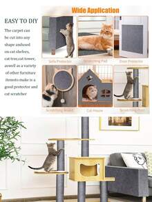 1 件试用装，随机发货，自粘式猫抓板，可修剪家具保护垫，防刮地毯垫，壁挂式沙发保护垫，猫爬架保护垫，室内猫咪游戏垫，猫抓板，沙发替代品，猫抓柱替代品 - 彩色 - 查看 6